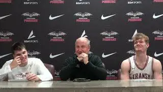MBB: Brian Lane, Sam Stone and Ian Reesor Post Game Press Conference - Transylvania 81, Earlham 42