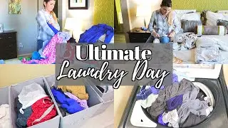 ULTIMATE LAUNDRY DAY // CLEANING MOTIVATION // CLEANING MOM