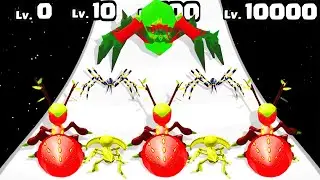 Spider Web Shoot Run - Level Up Spider Max Level Gameplay (Insect Evolution Run)