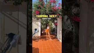 Perfect day in Taormina, Sicily! Sicily travel tips! 🇮🇹 🛥️👙☀️#italy #sicily #travel #shorts