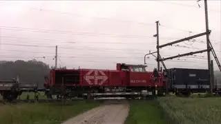 Bahn&uuml;bergang Hendschiken Schweiz / Spoorwegovergangen Zwitserland