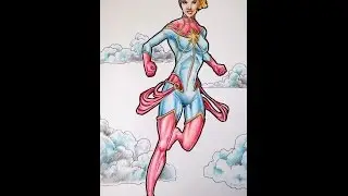 CAPTAIN MARVEL Speed Drawing