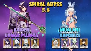 Can't Cook and Can Cook vs Spiral Abyss 5.8 | C0 Raiden & C0 Mualani | Genshin impact 5.8
