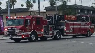 Anaheim Fire & Rescue Truck 6 Responding