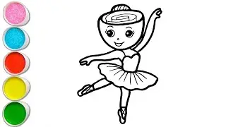 Dancing Ballerina Cappuccina Drawing, Painting and Coloring For Kids and Toddlers_ Child Art 