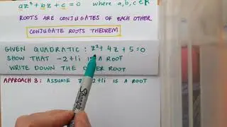 Complex Roots of Polynomials - Quadratics