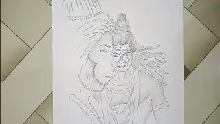 How to draw bajrangbali hanuman shiv ji 🙏