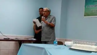 Mr.Younus Sharar, presenting his unique poetry i,also, referring to the style of traditional style