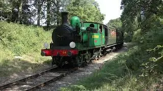 The IOW steam railways50th Steam Fair. Part Five : Lineside footage of Calbourne and Royal Engineer.