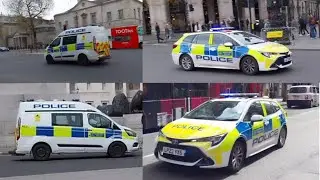 Met police ford transit custody transporter van and toyota corolla estate responding