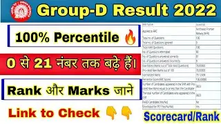 Railway Group d Scorecard 2022 / Group D Result 2022 / Group D 100 percentile