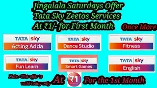 (Once More) Jingalala Saturdays Offer:- You Got 6 Tata Sky Services At ₹1/- For First Month