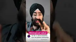 Biological value of Protein & food simplified in hindi  #shorts by dr.education