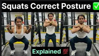 Squats Correct Posture ✅Explained 💯please saport my chainal