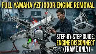 YAMAHA YZF R1 Engine removed,Motor entfernt,motor fjernet,mootor eemaldatud,motor verwijderd,4K