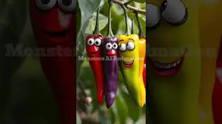 Colorful Chili Peppers With Faces? Watch Closely! 👀✨