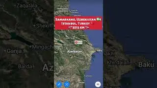 Samarkand, Uzbekistan 🇺🇿 to Istanbul, Turkey 🇹🇷 Flight Route ✈️