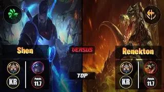 Challenger SHEN [Grasp of the Undying] (Top) VS  RENEKTON - Challenger KR Patch 11.7