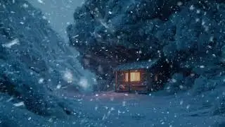Frozen Cabin with Howling Blizzard Sound | Deep Sleep & Night Relaxation