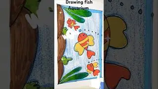 Drawing fish aquarium/fish aquarium kaise draw kare🤩#shorts #aquarium