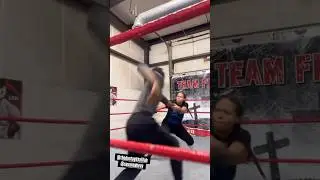 Savannah Evans shoulder tackles THE! Dontay Khalifah #explore #prowrstling #wrestling #TNA