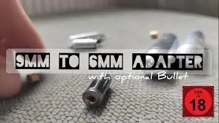 9mm zu 6mm Adapter &bull; Platzpatronen Umbau zu Scharfer Patrone ( P.A.K fitting sharps ) converted