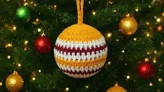 DIY Christmas Decor | Crochet Ball Ornament Tutorial ll