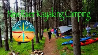 South Fork New River Kayak Camping w/Crossed Paddles