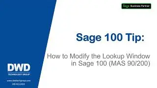 How to Modify the Lookup Window in Sage 100