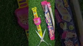 Candy Wali Gharee Stuffed with Rainbow Sour Belt Jelly! ⌚🌈💥 Sweet & Sour Fun! #CandyWaliGharee