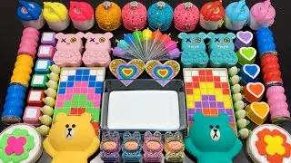Kawaii Rainbow Slime Setup | Mixing Everything Into Glossy Slime! Mon Slime #1740