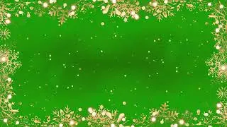 ❄️BORDE animado NAVIDE&Ntilde;O pantalla verde con destellos luminosos 🎅 [ marcos de navidad chroma key ]