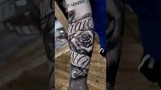 #htownink #blackandgreytattoo #rosetattoo #script #scripttattoo #letteringtattoo #freehand