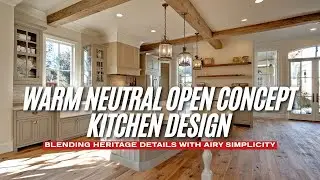 Warm Neutral Open Concept Kitchen Design Blending Heritage Details with Airy Simplicity