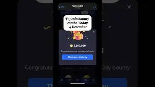 4 December Tapcoin bounty today Tapcoin daily bounty combo cards Tap coin bot daily combo today #fyp