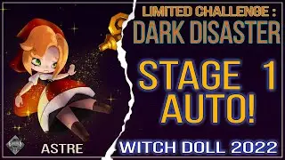 Lords Mobile - Astre Witch Doll Limited Challenge Dark Disaster Stage 1 auto mode set of heroes 2022