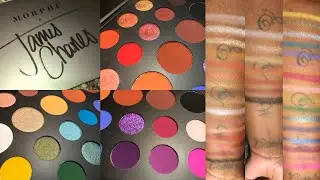 James Charles x Morphe Eyeshadow Palette - LIVE SWATCHES | WOC
