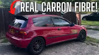 УСТАНОВКА КАРБОНОВОГО СПОЙЛЕРА SPOON НА МОЙ HONDA CIVIC EG!