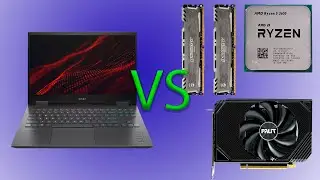 Ноутбук как замена игровому ПК. Ryzen 7 5800H + RTX 3070L VS Ryzen 5 3600 + RTX 3060