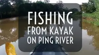 Fishing From Kayak On Ping River - Chiang Mai, Thailand