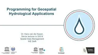 Open Online Course on Programming for Geospatial Hydrological Applications