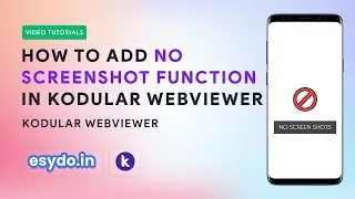 How to Add The No Screen Shot Function in Your Kodular Application || Webviewer Tutorial Part 7