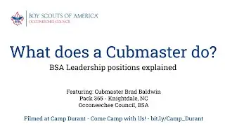 What does a Cubmaster do?