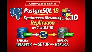 PostgreSQL 18 Synchronous Streaming Replication on CentOS 10 | Step-by-Step HA Setup 🚀 #replication