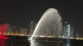 Night vibes and fountain lights#unforgettable sharjah dubai🇦🇪