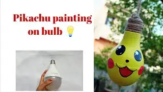 easy bulb painting idea ll how to paint Pikachu