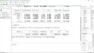 AIC and BIC in Stata