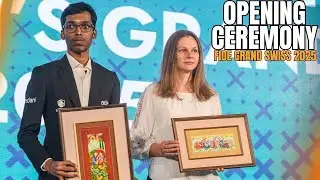Praggnanandhaa gets black pieces for game one | FIDE Grand Swiss Opening Ceremony