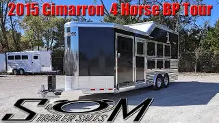 2015 Cimarron 4 Horse Bumper Pull Trailer with Front & Rear Tack, Integrated Hay Pod Tour