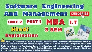 Software Engineering And Management || Unit 2- Part 1 || MBA IT 3 SEM || Studies With NITIN